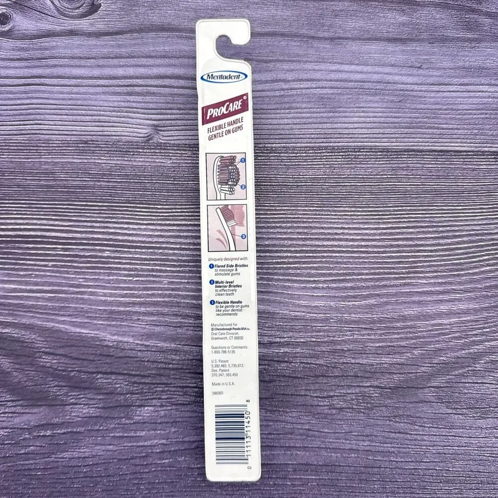 Mentadent ProCare Toothbrush 32 Medium Bristles Full Head Flexible Handle GREEN